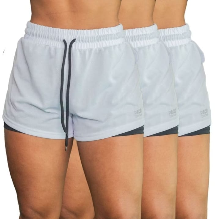 KIT CON 3 Shorts Paco Femeninos 2 en 1 - POWERFLEX™