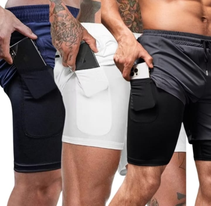KIT CON 3 Shorts Masculinos 2 en 1 - POWERFLEX™
